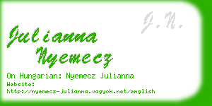 julianna nyemecz business card